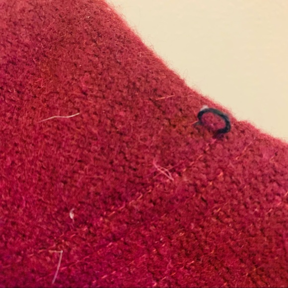 Dark Red 100% Wool Hat - Picture 3 of 4